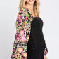 ODDI Full Size Floral Balloon Sleeve Blouse