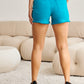 RFM Tummy Control High Waist Raw Hem Denim Shorts
